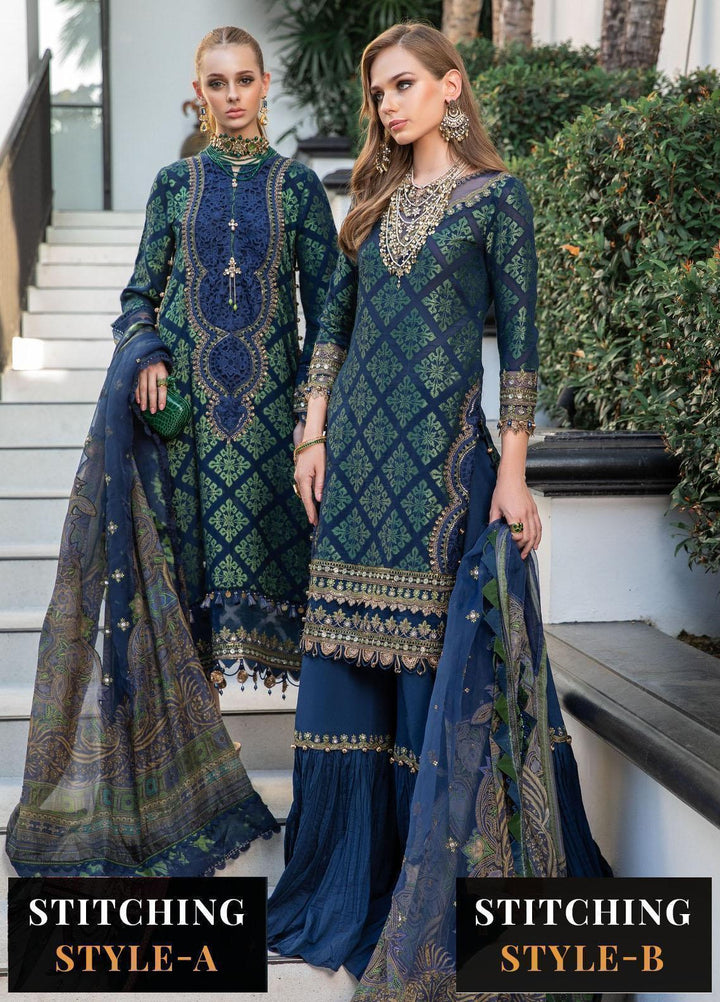 Maria B Embroidered Lawn Suits Unstitched 3 Piece MB23LE D-08 Glorious Beryl - Eid Collection