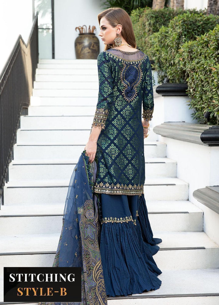 Maria B Embroidered Lawn Suits Unstitched 3 Piece MB23LE D-08 Glorious Beryl - Eid Collection