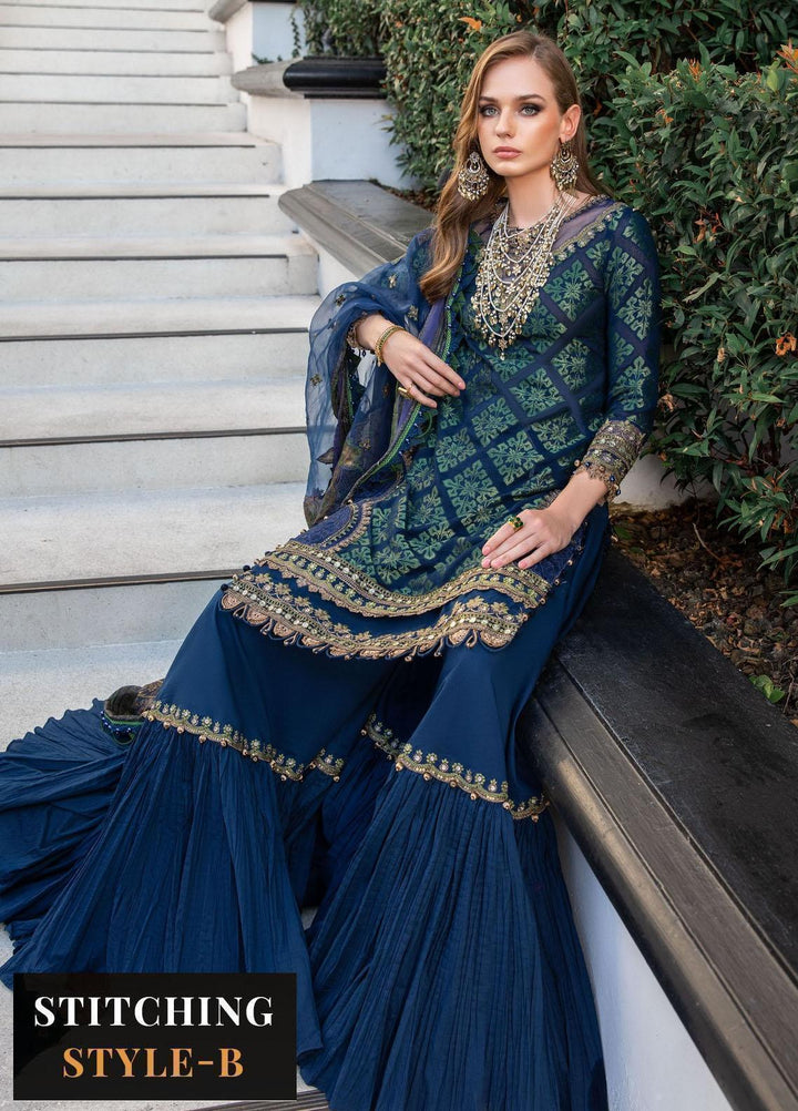 Maria B Embroidered Lawn Suits Unstitched 3 Piece MB23LE D-08 Glorious Beryl - Eid Collection