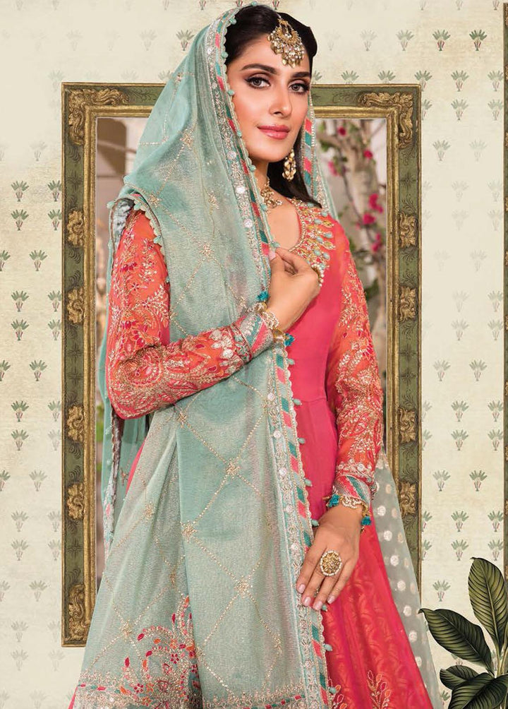 Mbroidered By Maria B Embroidered Organza Suits Unstitched 3 Piece MB22M D2 - Luxury Collection