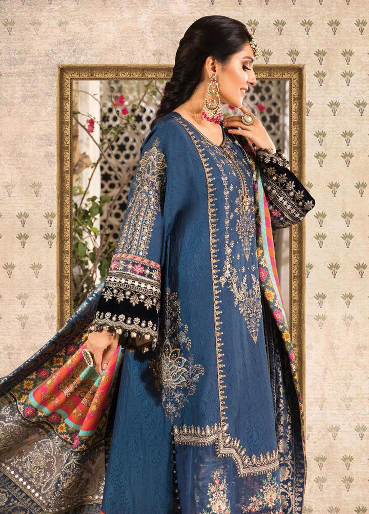 Mbroidered By Maria B Embroidered Katan Suits Unstitched 3 Piece MB22M D7 - Luxury Collection