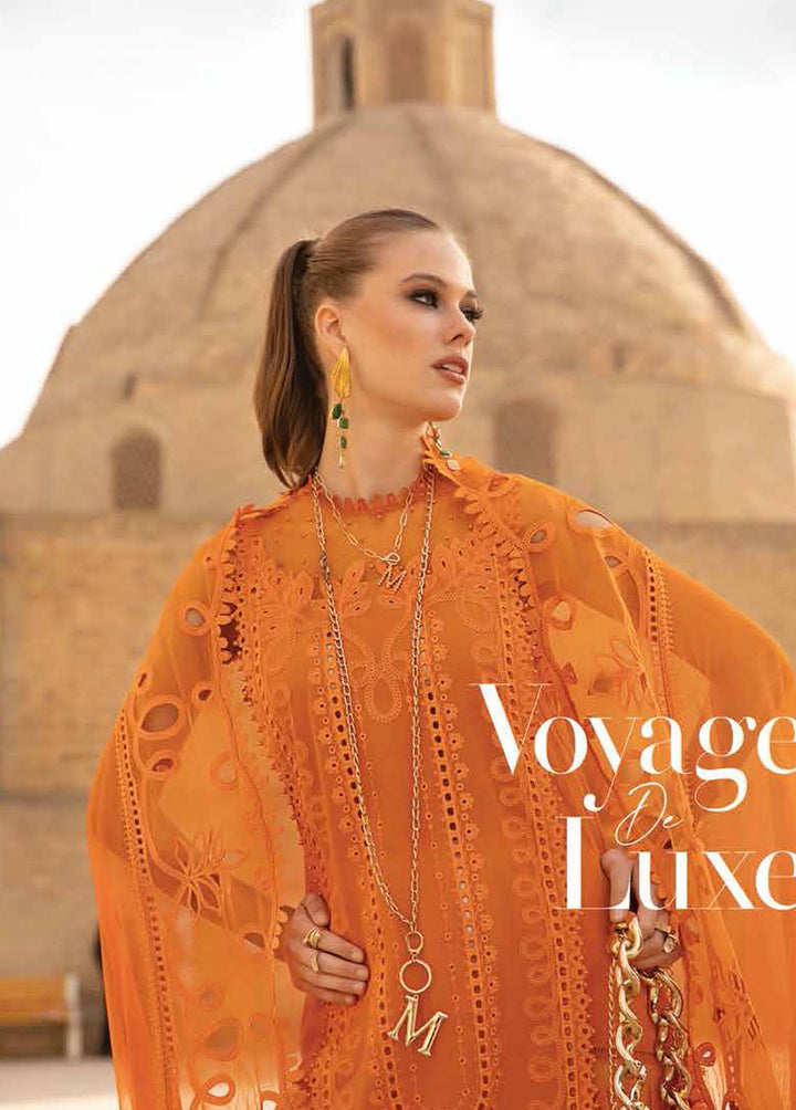 Voyage A Luxe By Maria B Embroidered Lawn Suits Unstitched 3 Piece MB23V 10A - Eid Collection