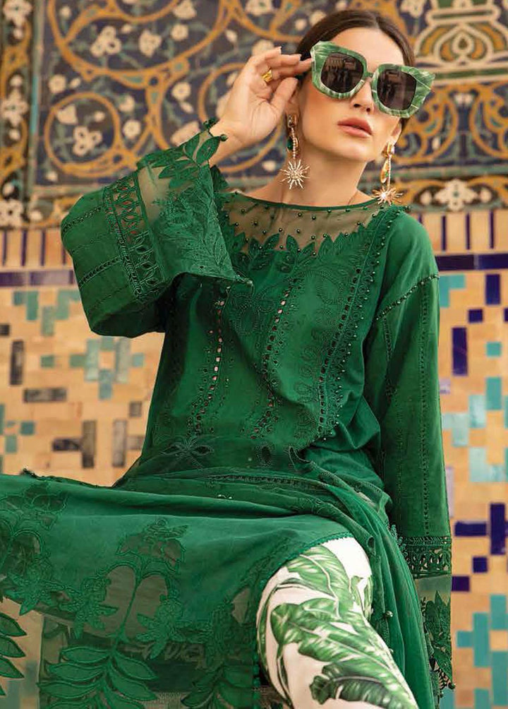 Voyage A Luxe By Maria B Embroidered Lawn Suits Unstitched 3 Piece MB23V 10B - Eid Collection