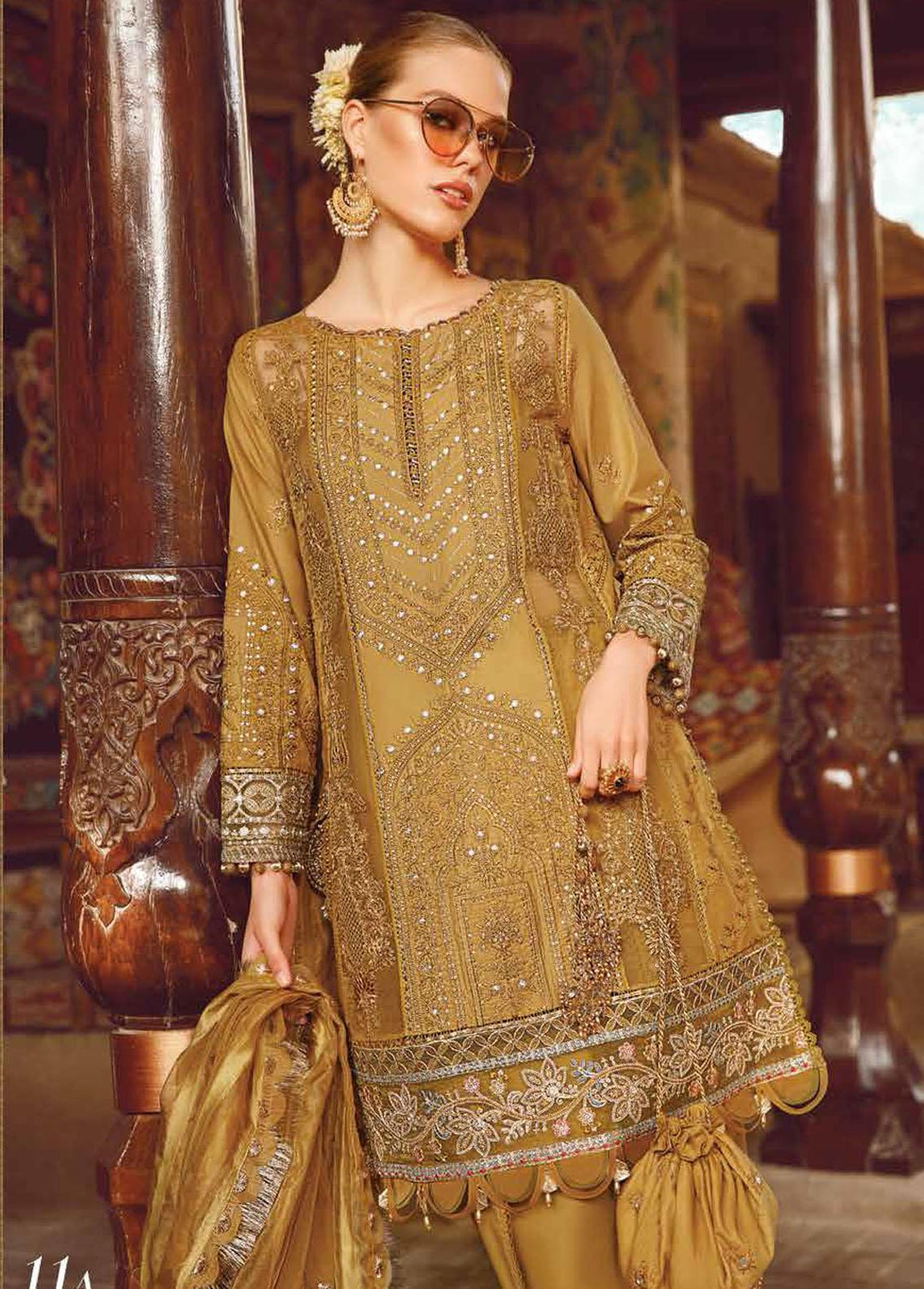 Voyage A Luxe By Maria B Embroidered Lawn Suits Unstitched 3 Piece MB23V 11A - Eid Collection