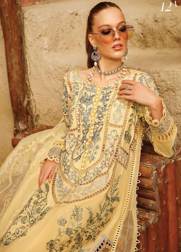 Voyage A Luxe By Maria B Embroidered Lawn Suits Unstitched 3 Piece MB23V 12A - Eid Collection