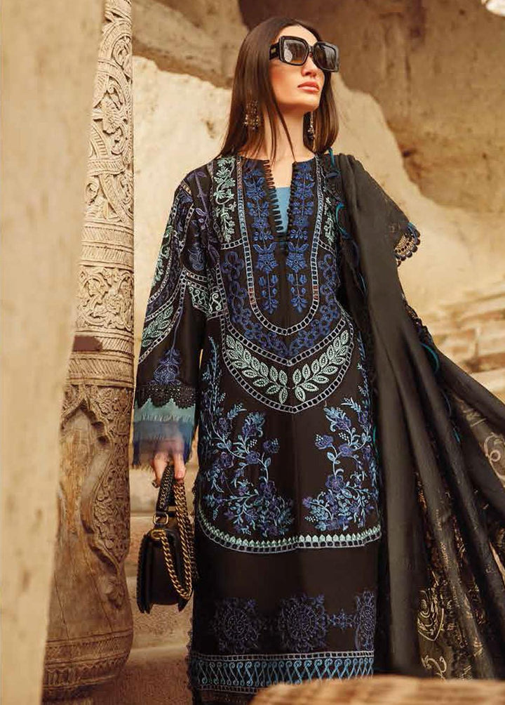 Voyage A Luxe By Maria B Embroidered Lawn Suits Unstitched 3 Piece MB23V 12B - Eid Collection