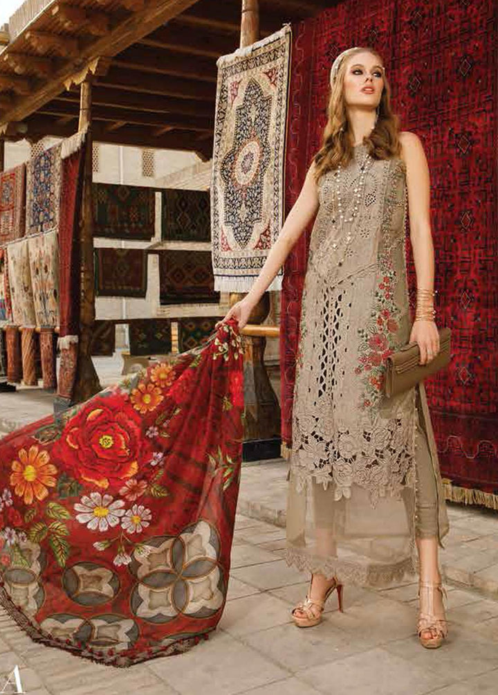 Voyage A Luxe By Maria B Embroidered Lawn Suits Unstitched 3 Piece MB23V 13A - Eid Collection