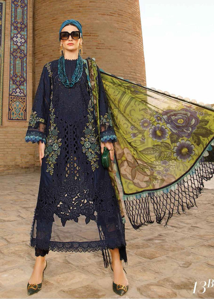 Voyage A Luxe By Maria B Embroidered Lawn Suits Unstitched 3 Piece MB23V 13B - Eid Collection