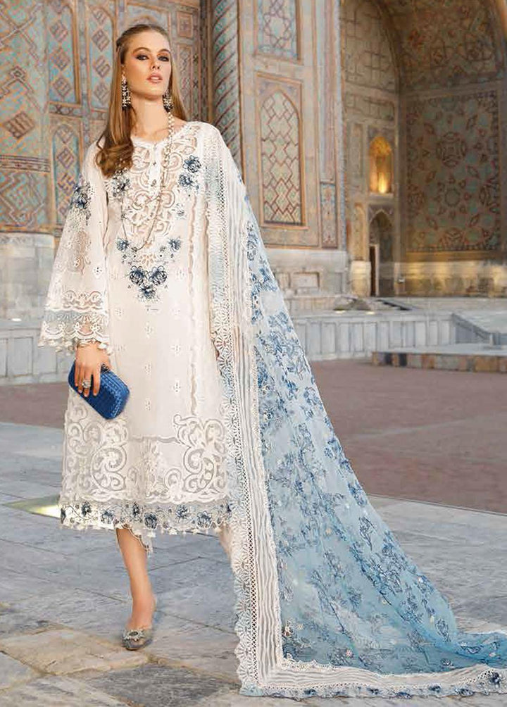Voyage A Luxe By Maria B Embroidered Lawn Suits Unstitched 3 Piece MB23V 15A - Eid Collection