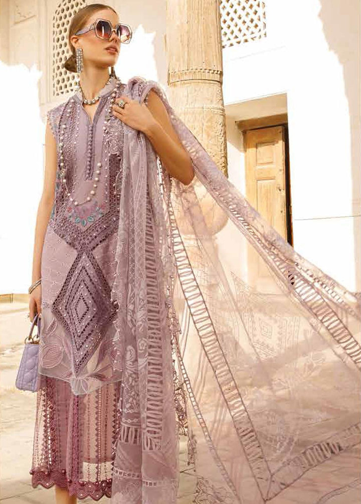 Voyage A Luxe By Maria B Embroidered Lawn Suits Unstitched 3 Piece MB23V 1A - Eid Collection