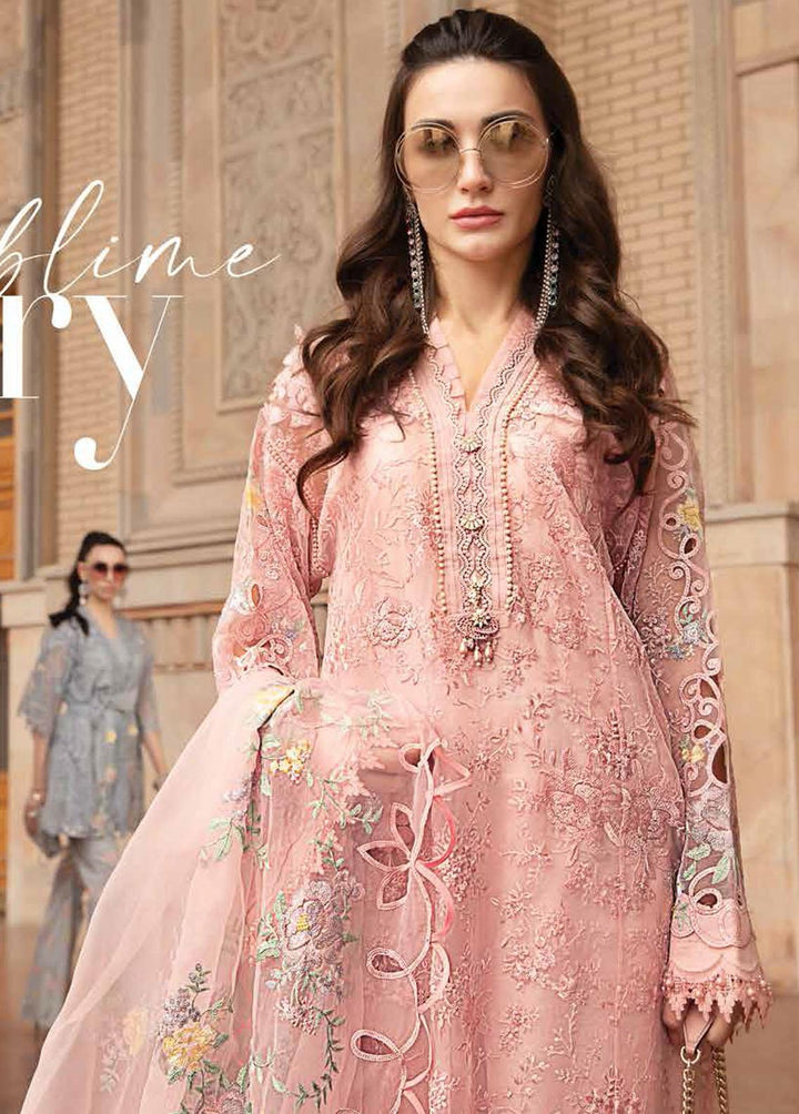 Voyage A Luxe By Maria B Embroidered Lawn Suits Unstitched 3 Piece MB23V 4A - Eid Collection