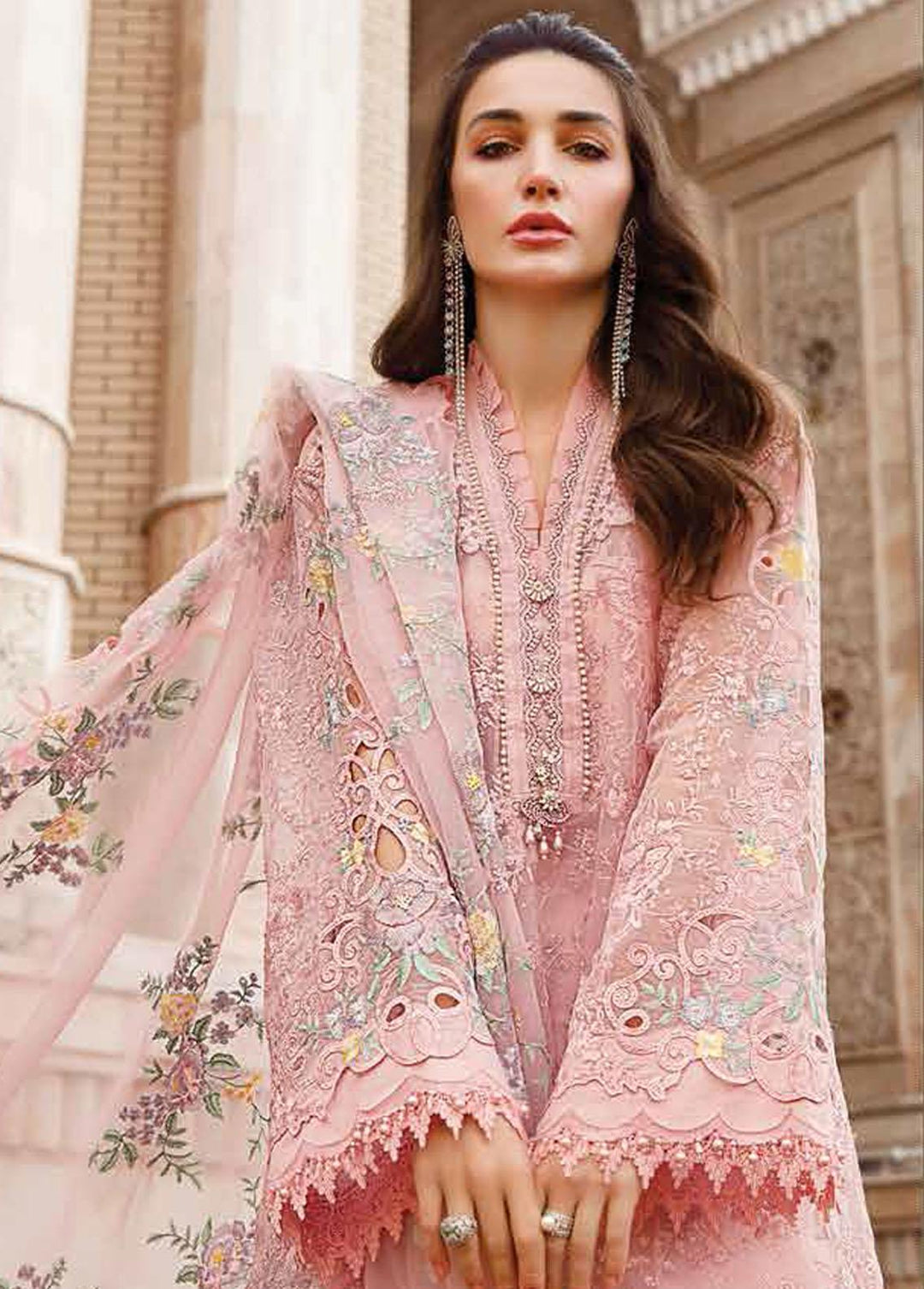 Voyage A Luxe By Maria B Embroidered Lawn Suits Unstitched 3 Piece MB23V 4A - Eid Collection