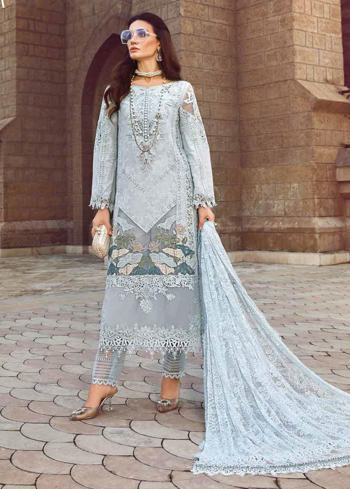Voyage A Luxe By Maria B Embroidered Lawn Suits Unstitched 3 Piece MB23V 7A - Eid Collection