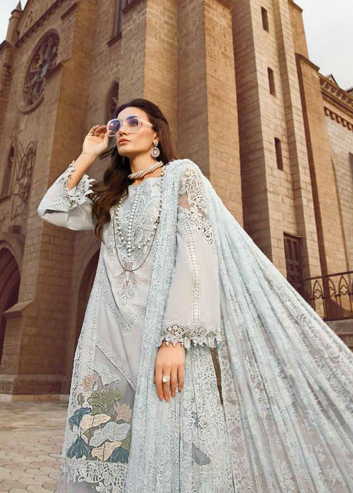 Voyage A Luxe By Maria B Embroidered Lawn Suits Unstitched 3 Piece MB23V 7A - Eid Collection