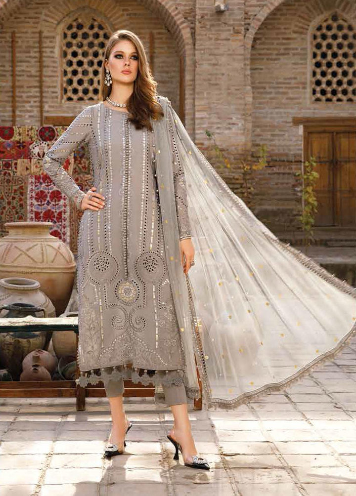 Voyage A Luxe By Maria B Embroidered Lawn Suits Unstitched 3 Piece MB23V 8B - Eid Collection