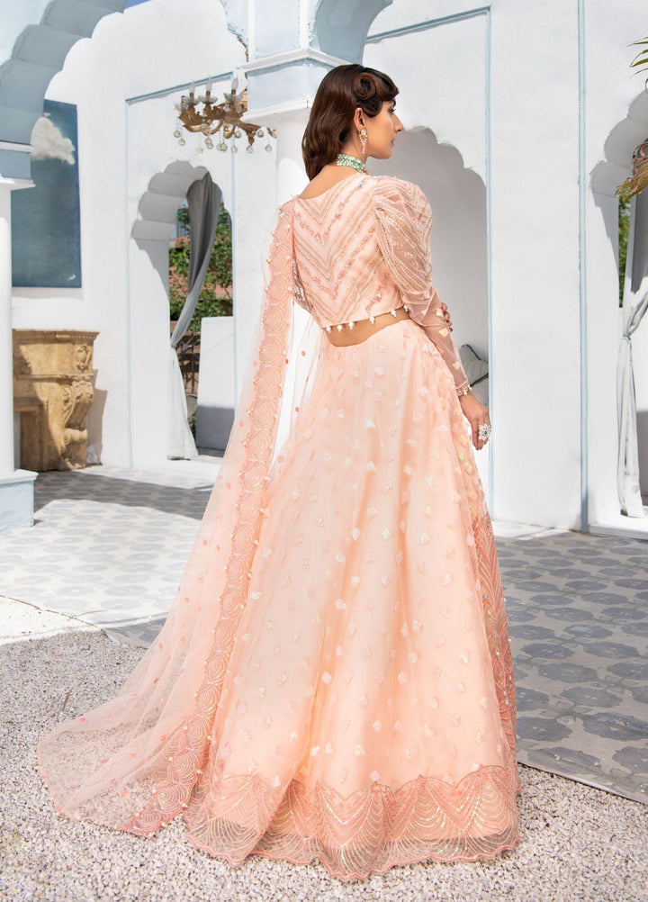 Maria Osama Khan Embroidered Net Suits Unstitched 3 Piece MOK22FU CORALINE-S-1 - Luxury Festive Collection