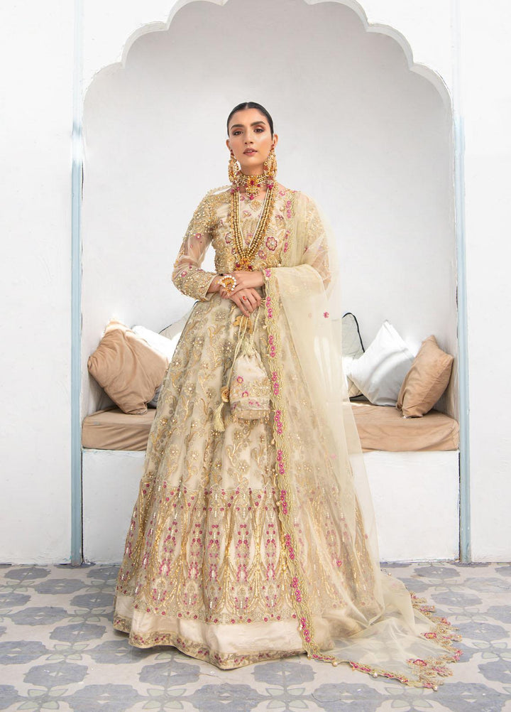 Maria Osama Khan Embroidered Net Suits Unstitched 3 Piece MOK22FU MELANIE-S-1 - Luxury Festive Collection