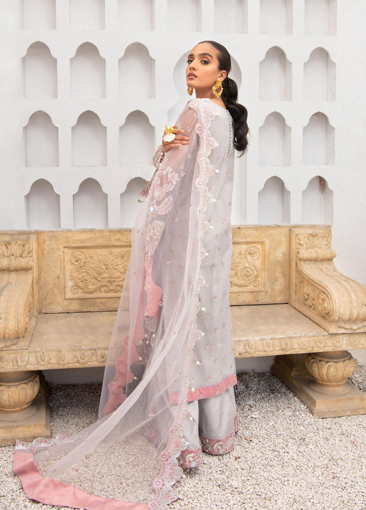 Maria Osama Khan Embroidered Net Suits Unstitched 3 Piece MOK22FU RENEE - Luxury Festive Collection