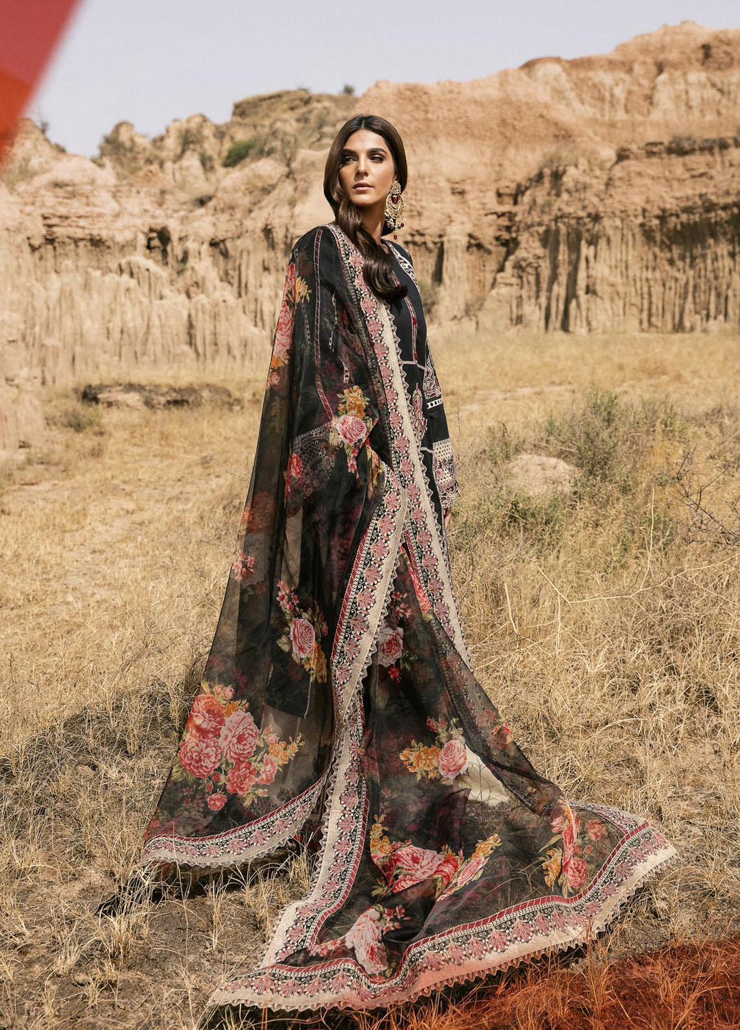 Maria Osama Khan Embroidered Lawn Suits Unstitched 3 Piece MOK22PW MEHAR-03 - Summer Luxury Collection