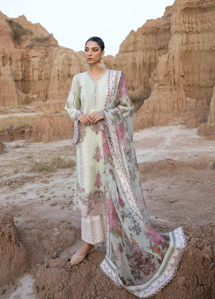 Maria Osama Khan Embroidered Lawn Suits Unstitched 3 Piece MOK22PW GEET-04 - Summer Luxury Collection