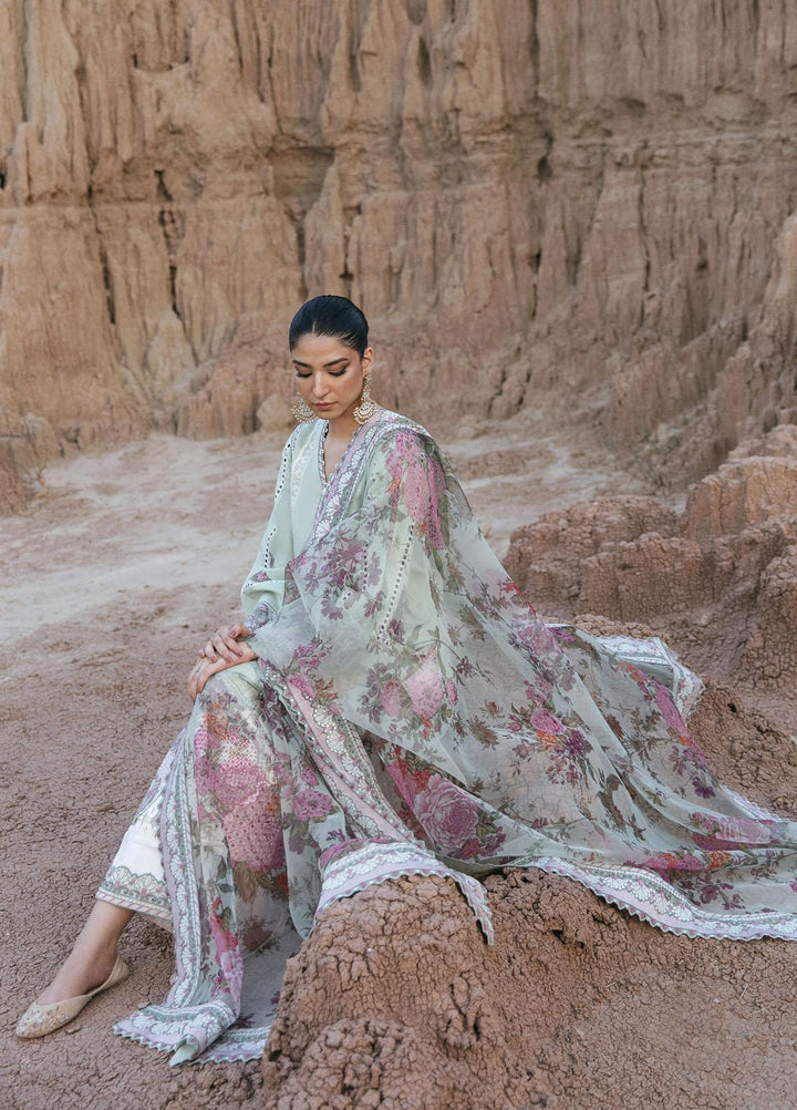 Maria Osama Khan Embroidered Lawn Suits Unstitched 3 Piece MOK22PW GEET-04 - Summer Luxury Collection