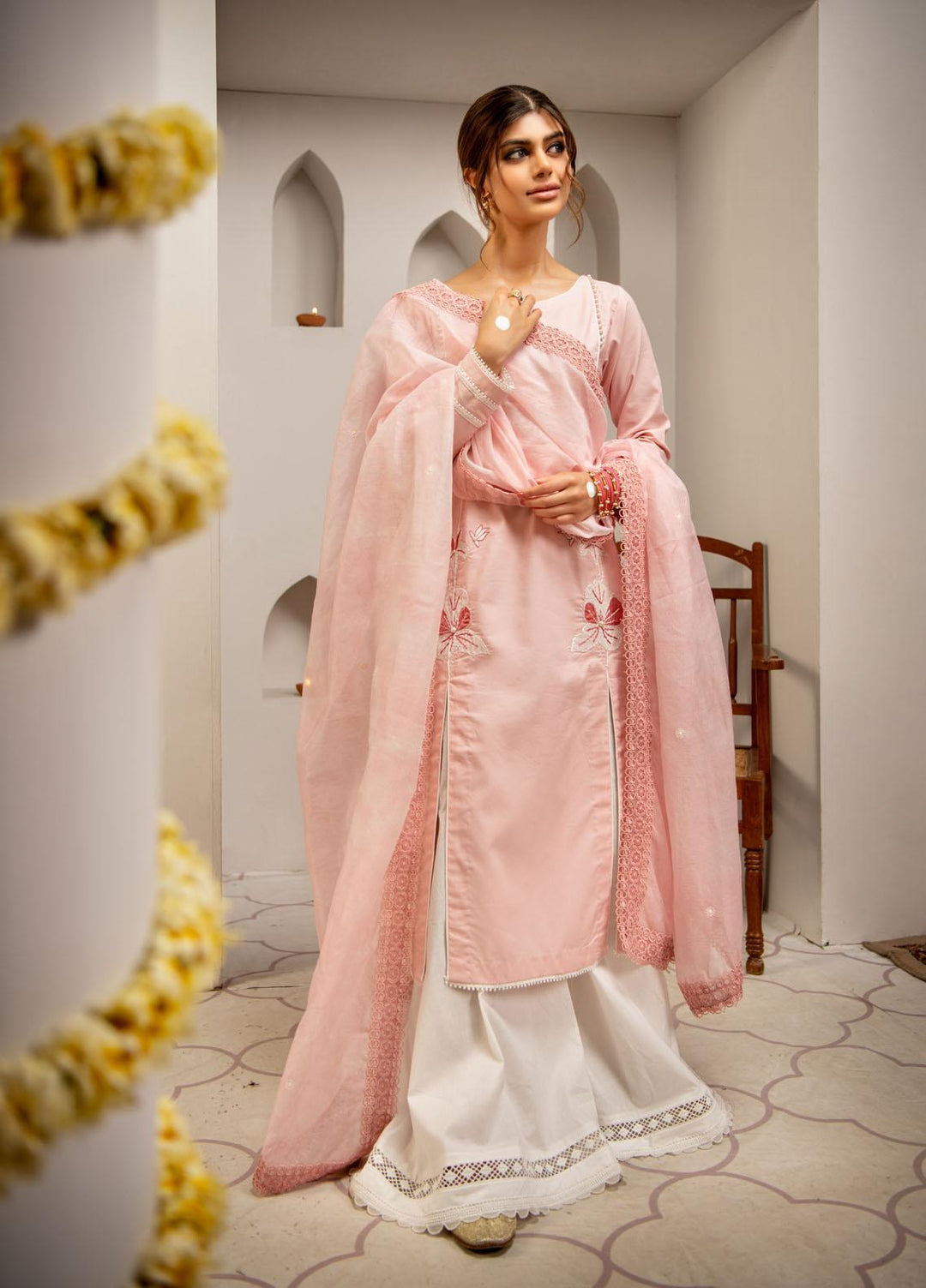 Maria Osama Khan Luxury Pret  Cotton 3 Piece Suit MOK22PN GULMENA