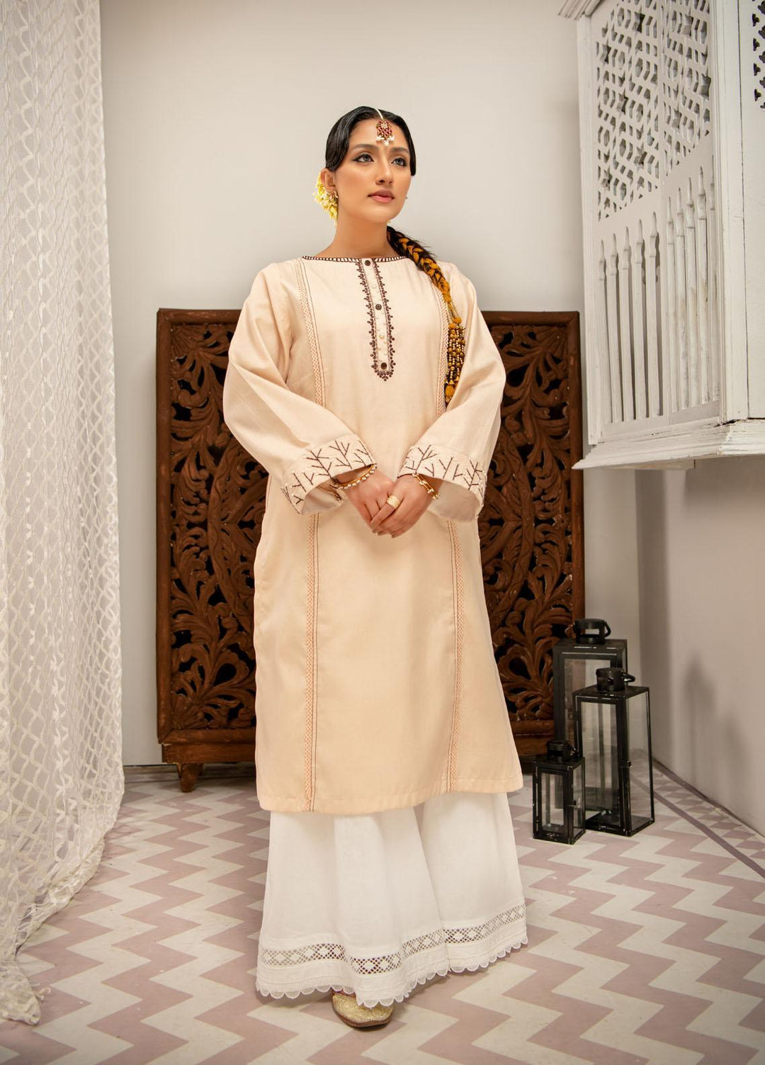 Maria Osama Khan Luxury Pret  Cotton Shirt MOK22PN ALMAS