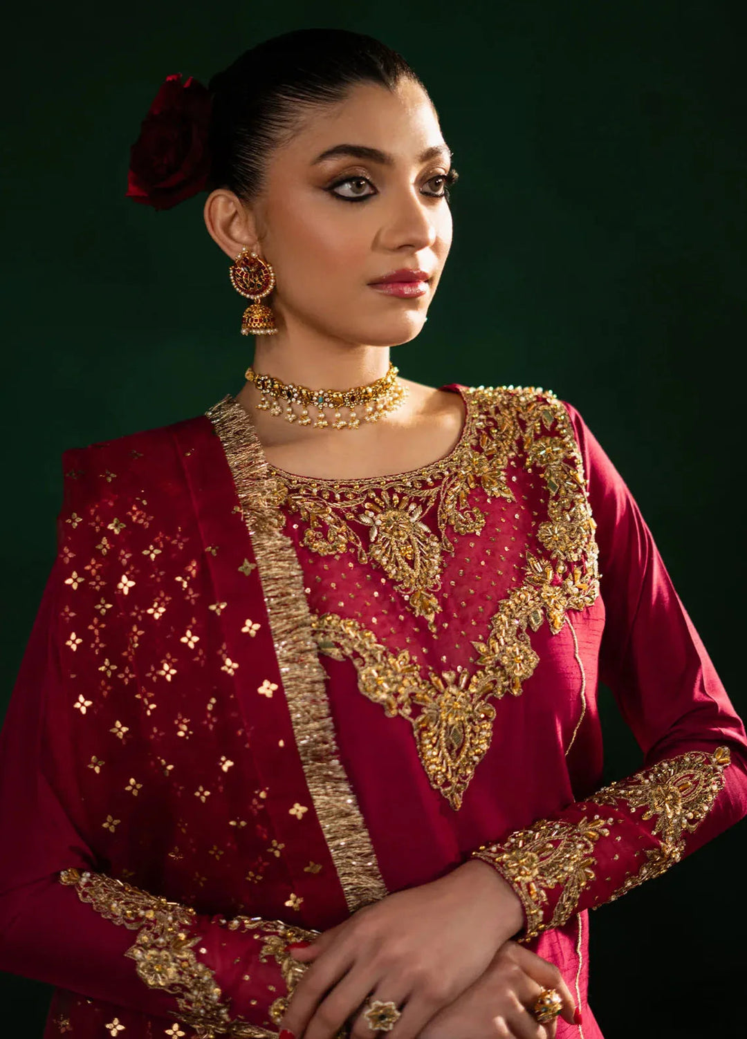 Maria Osama Khan Pret Embroidered Grip Silk 3 Piece Suit Naqsh-e-Jashan