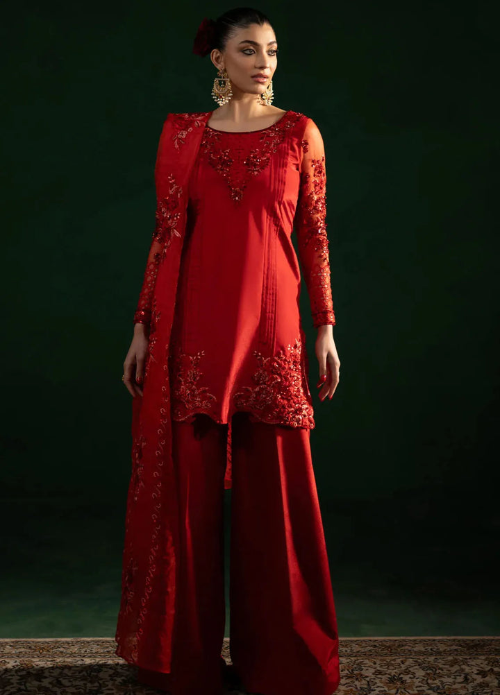 Maria Osama Khan Pret Embroidered Grip Silk 3 Piece Suit Rang-e-Jashan