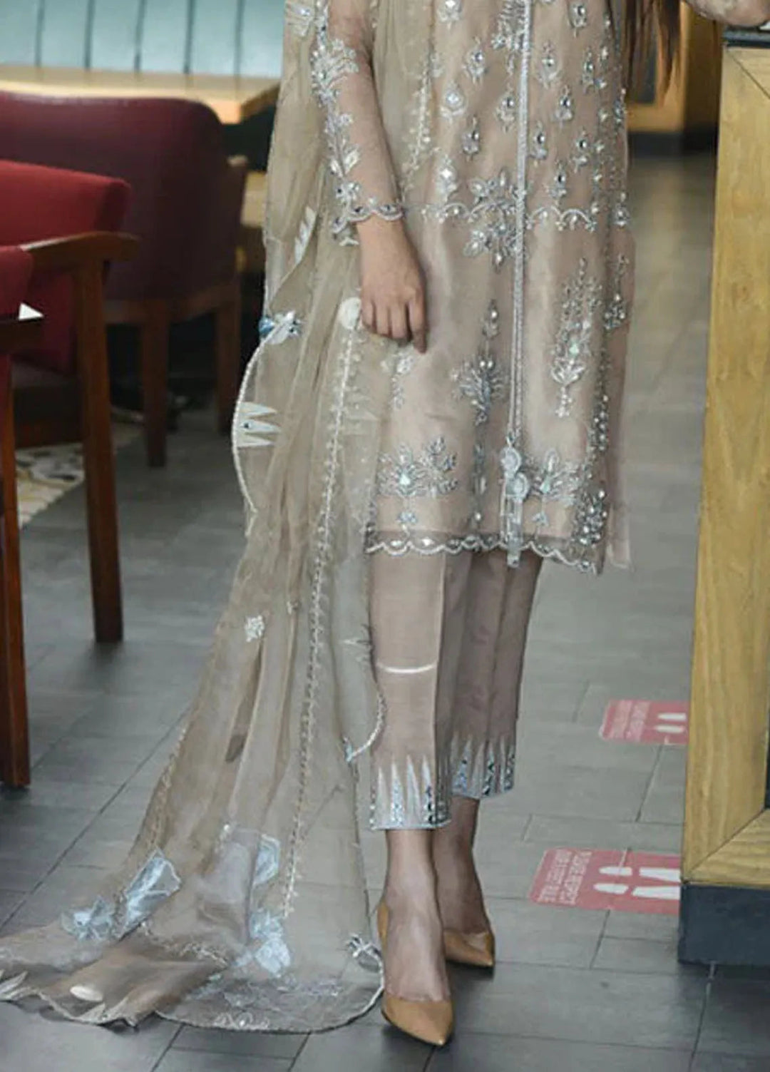 Maria Osama Khan Pret Embroidered Organza 3 Piece Suit Afsoon