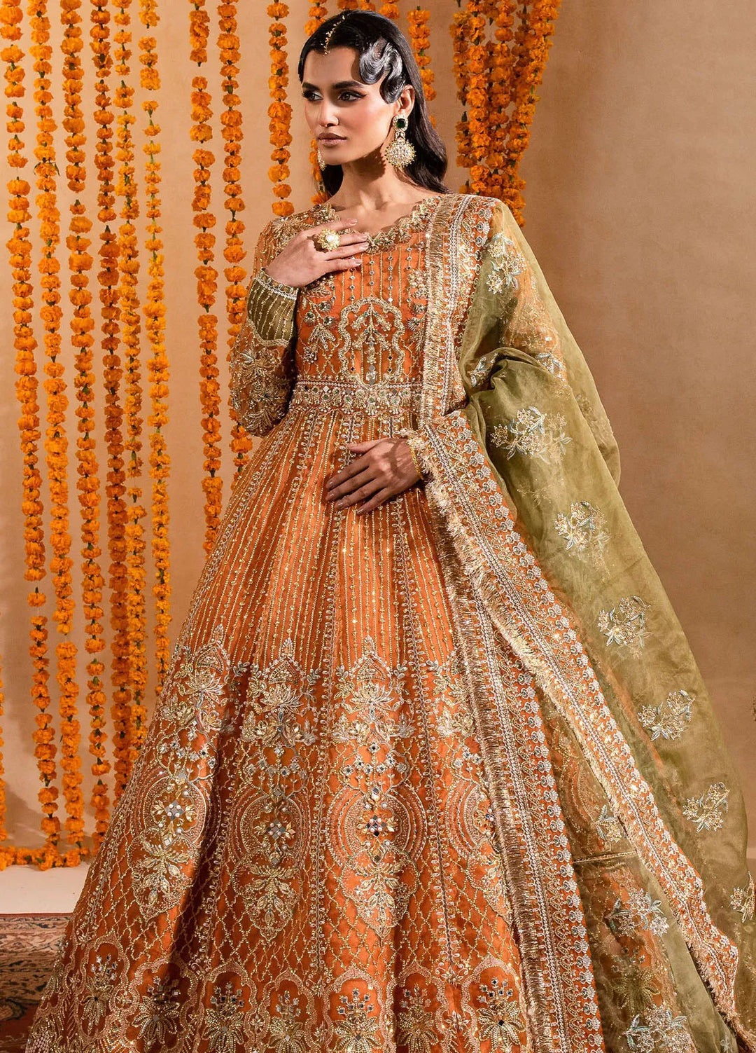 Maria Osama Khan Pret Embroidered Organza 3 Piece Suit Anchal