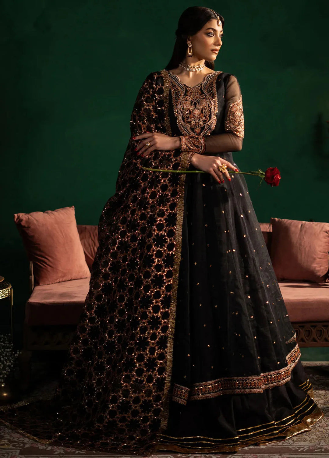 Maria Osama Khan Pret Embroidered Organza 3 Piece Suit Sham-e-Jashan