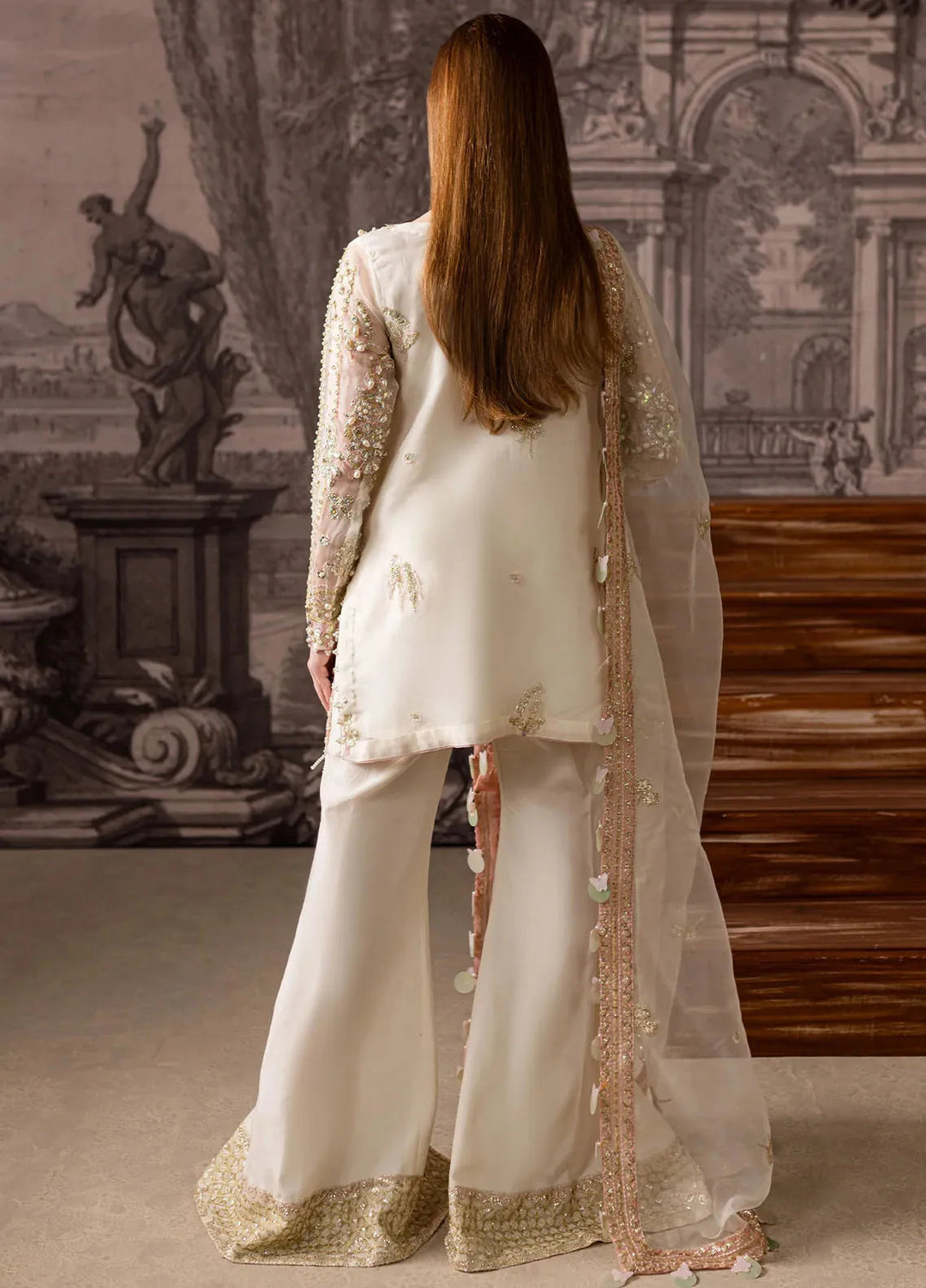 Maria Osama Khan Pret Embroidered Organza 3 Piece Suit Zeest