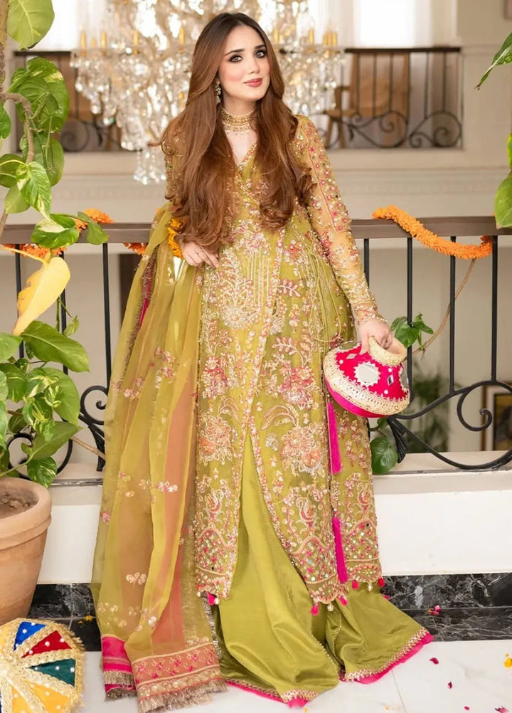 Maria Osama Khan Pret Embroidered Organza 4 Piece Suit Noir