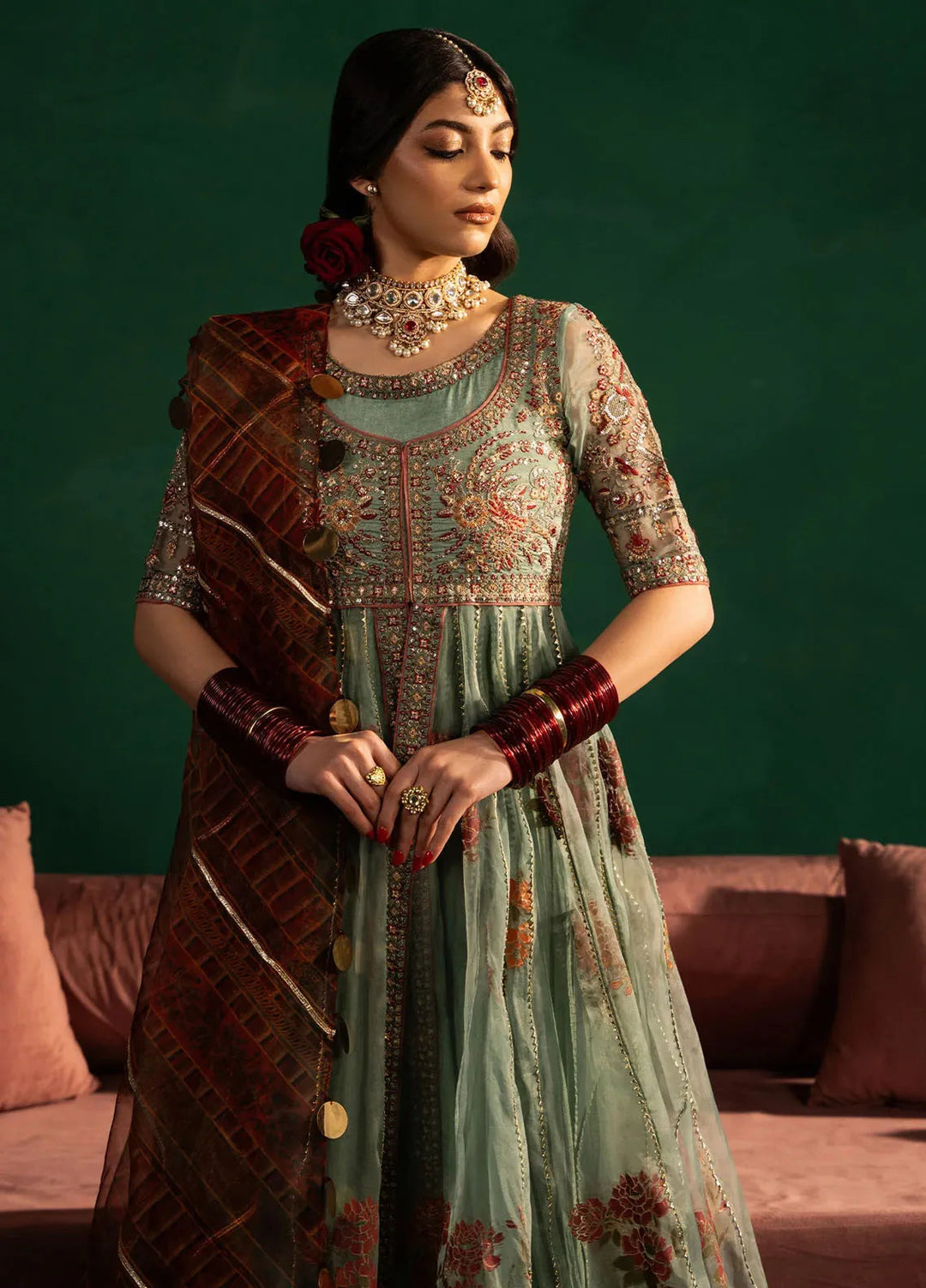 Maria Osama Khan Pret Embroidered Organza 4 Piece Suit Sahar-e-Jashan