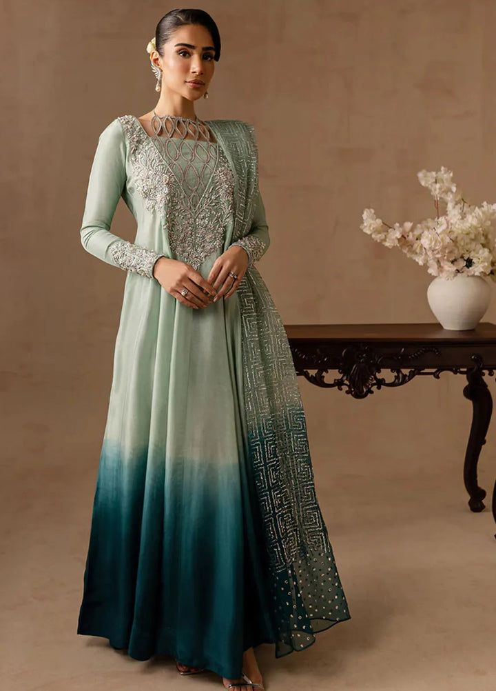 Maria Osama Khan Pret Embroidered Raw Silk 2 Piece Suit Aazure