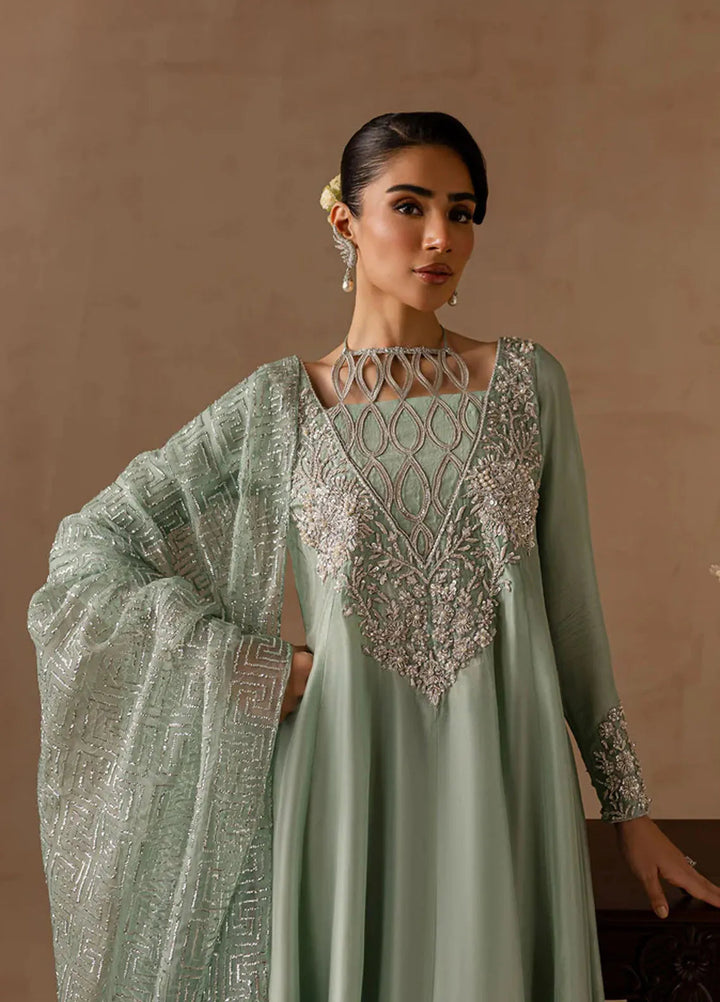 Maria Osama Khan Pret Embroidered Raw Silk 2 Piece Suit Aazure