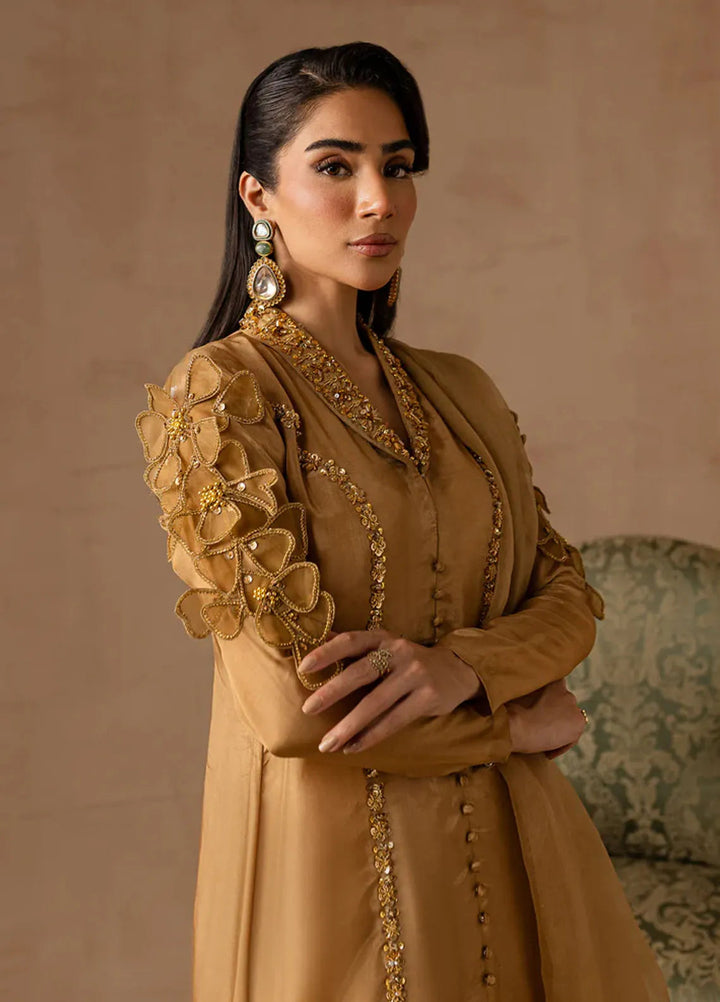 Maria Osama Khan Pret Embroidered Raw Silk 3 Piece Suit Bliss