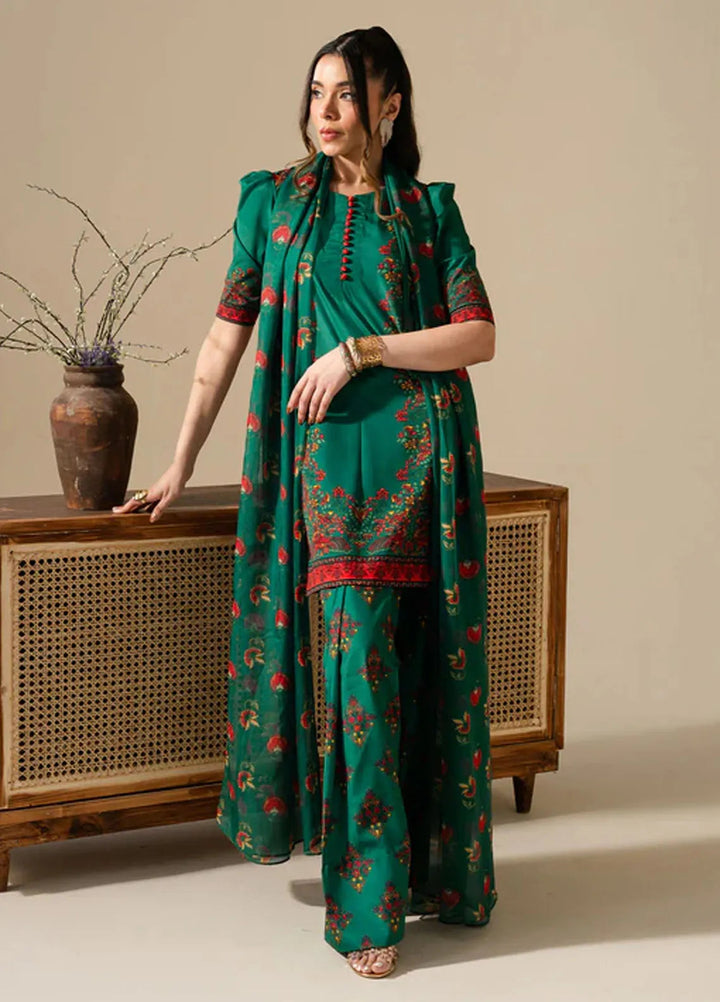 Maria Osama Khan Pret Printed Grip Silk 3 Piece Suit M-014 Vivian