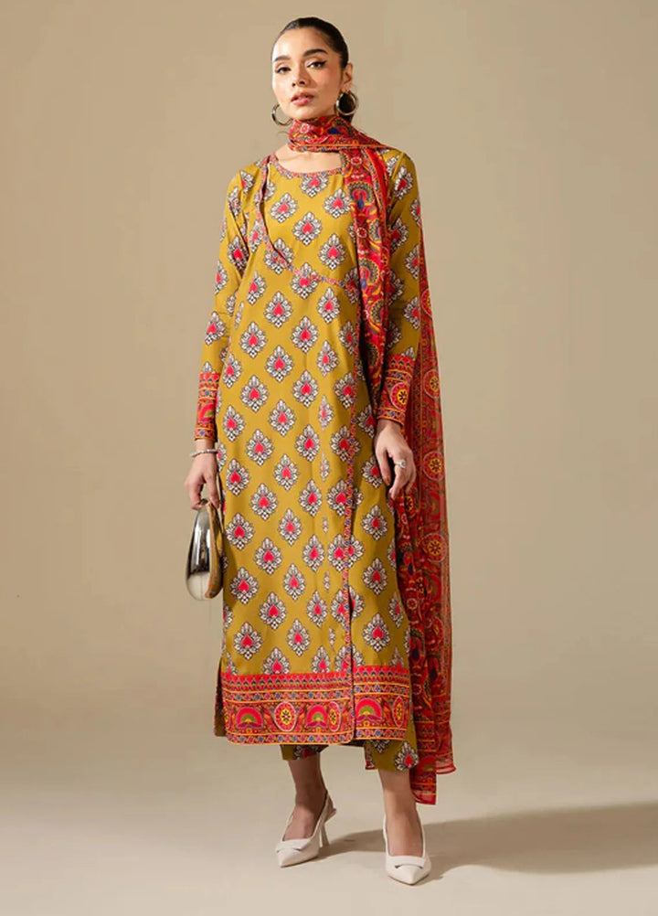 Maria Osama Khan Pret Printed Grip Silk 3 Piece Suit M-016 Bohra