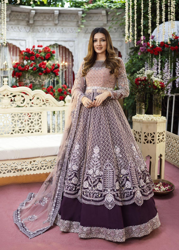 Qabool Hai by Maria Osama Khan Embroidered Net Suits Unstitched 3 Piece MOK22QW SABOOR - Luxury Wedding Collection