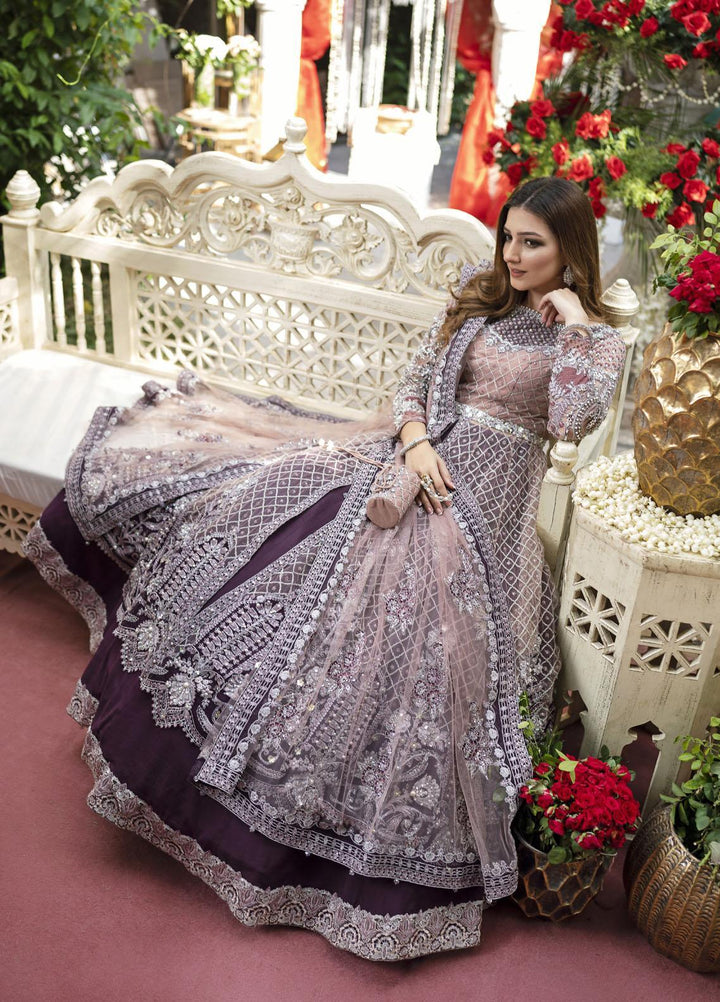 Qabool Hai by Maria Osama Khan Embroidered Net Suits Unstitched 3 Piece MOK22QW SABOOR - Luxury Wedding Collection