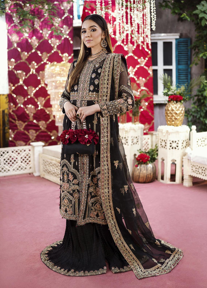 Qabool Hai by Maria Osama Khan Embroidered Organza Suits Unstitched 3 Piece MOK22QW HOOR - Luxury Wedding Collection