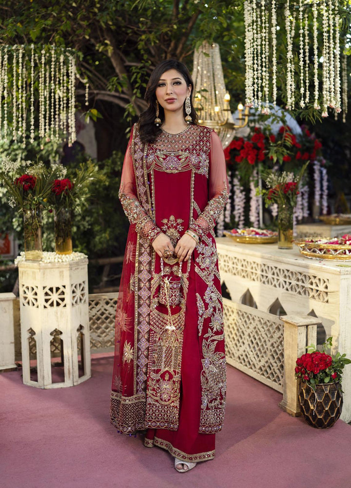 Qabool Hai by Maria Osama Khan Embroidered Net Suits Unstitched 3 Piece MOK22QW GULSHAN - Luxury Wedding Collection