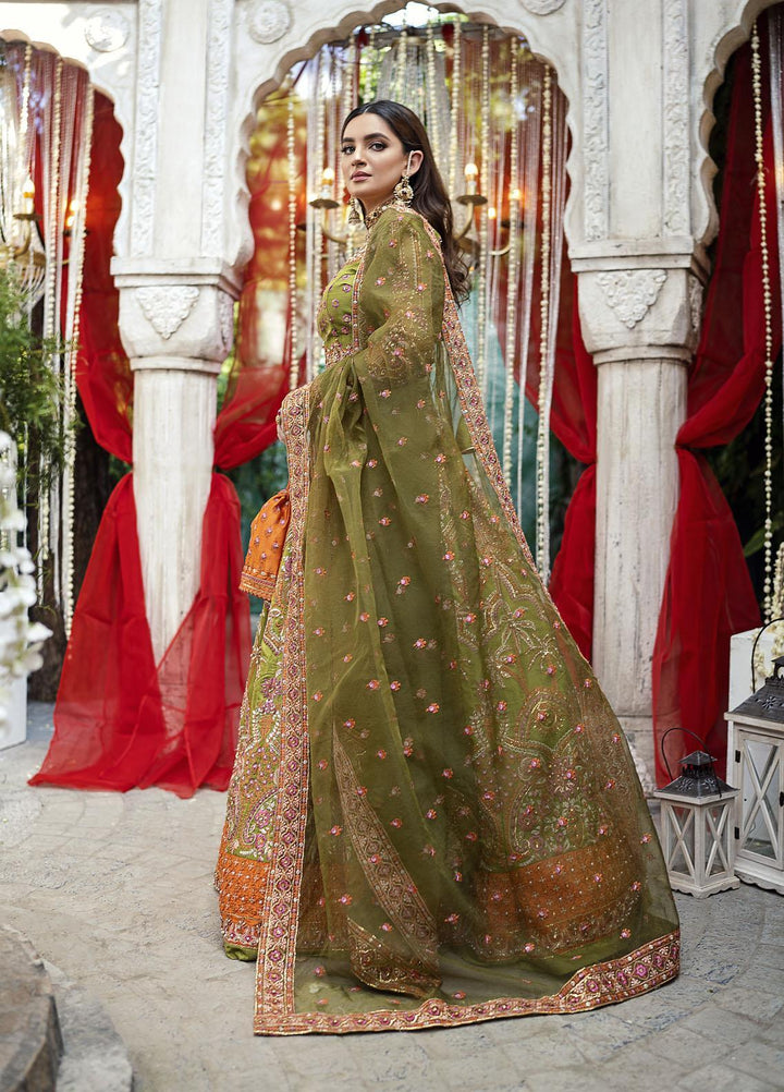 Qabool Hai by Maria Osama Khan Embroidered Raw Silk Suits Unstitched 3 Piece MOK22QW HUSNA - Luxury Wedding Collection