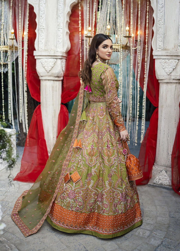 Qabool Hai by Maria Osama Khan Embroidered Raw Silk Suits Unstitched 3 Piece MOK22QW HUSNA - Luxury Wedding Collection