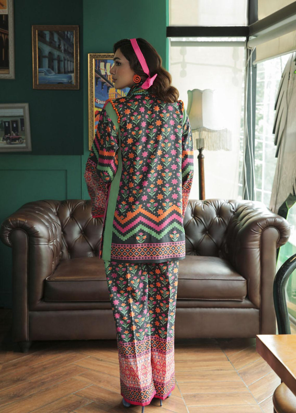 Maria Osama Khan Casual Pret  Grip 2 Piece Suit MOK22RT Spring Fiesta
