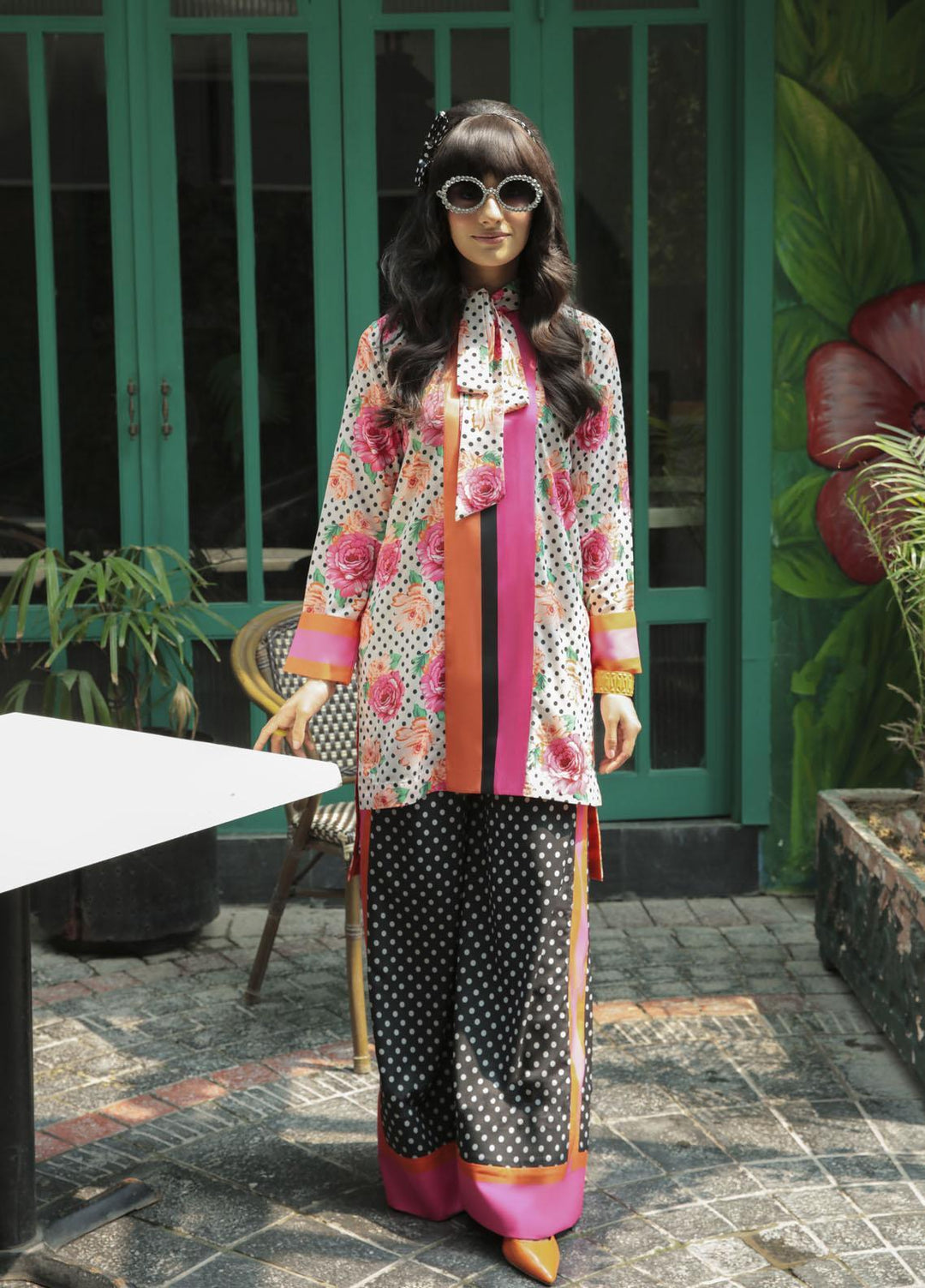 Maria Osama Khan Casual Pret  Grip 2 Piece Suit MOK22RT Floral Bloom