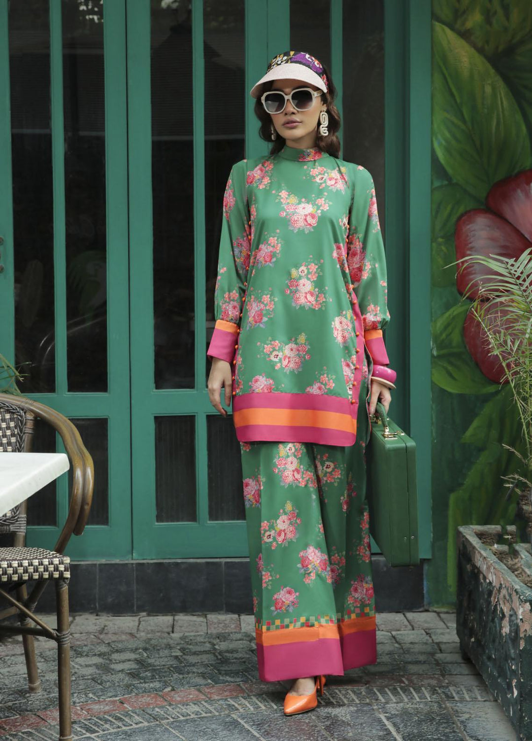 Maria Osama Khan Casual Pret  Grip 2 Piece Suit MOK22RT Bossy Blush