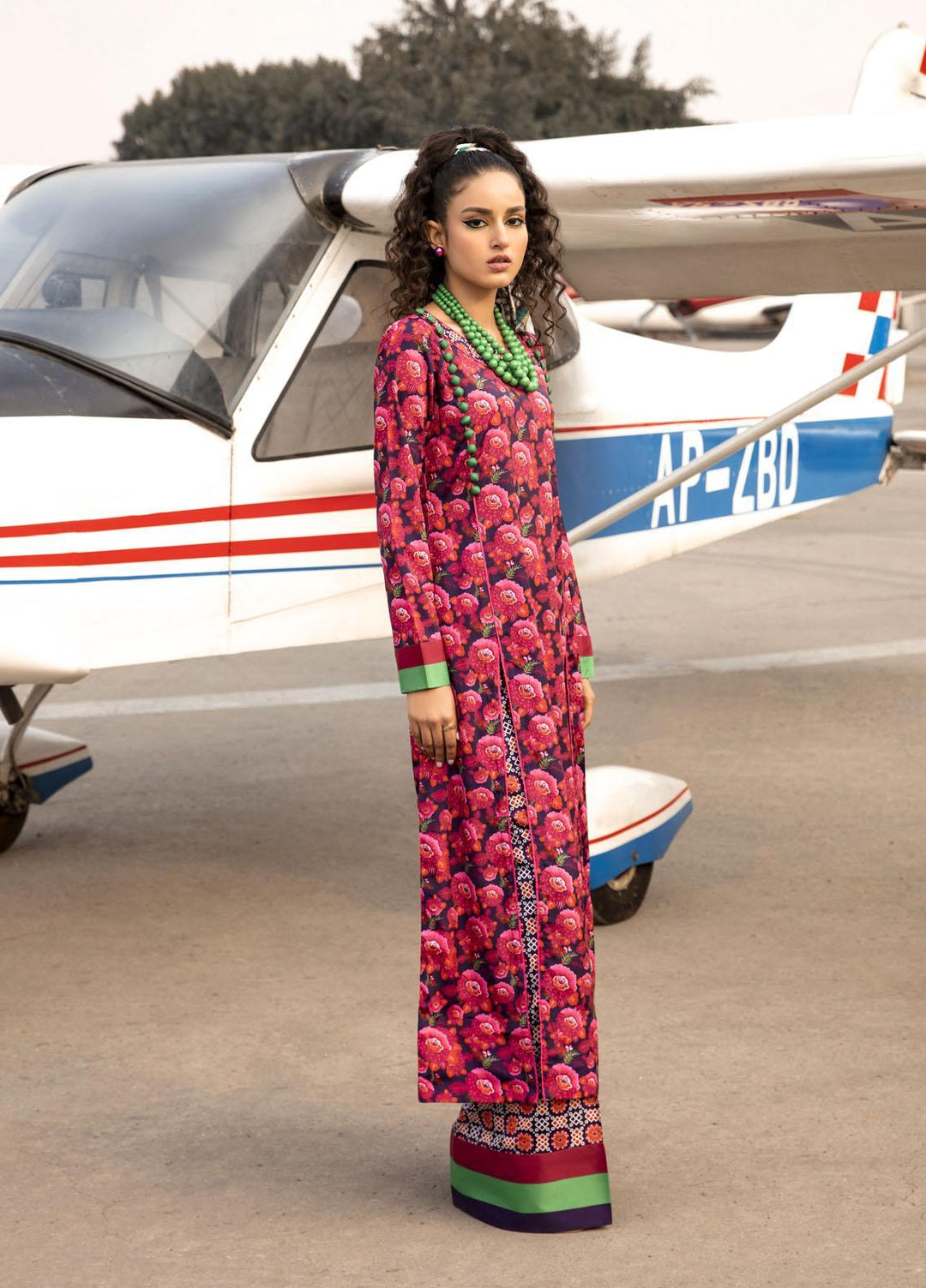 Maria Osama Khan Casual Pret  Grip 2 Piece Dress MOK23TR-2 Florid